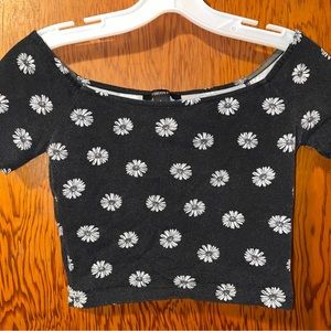 Off-the-shoulder floral top